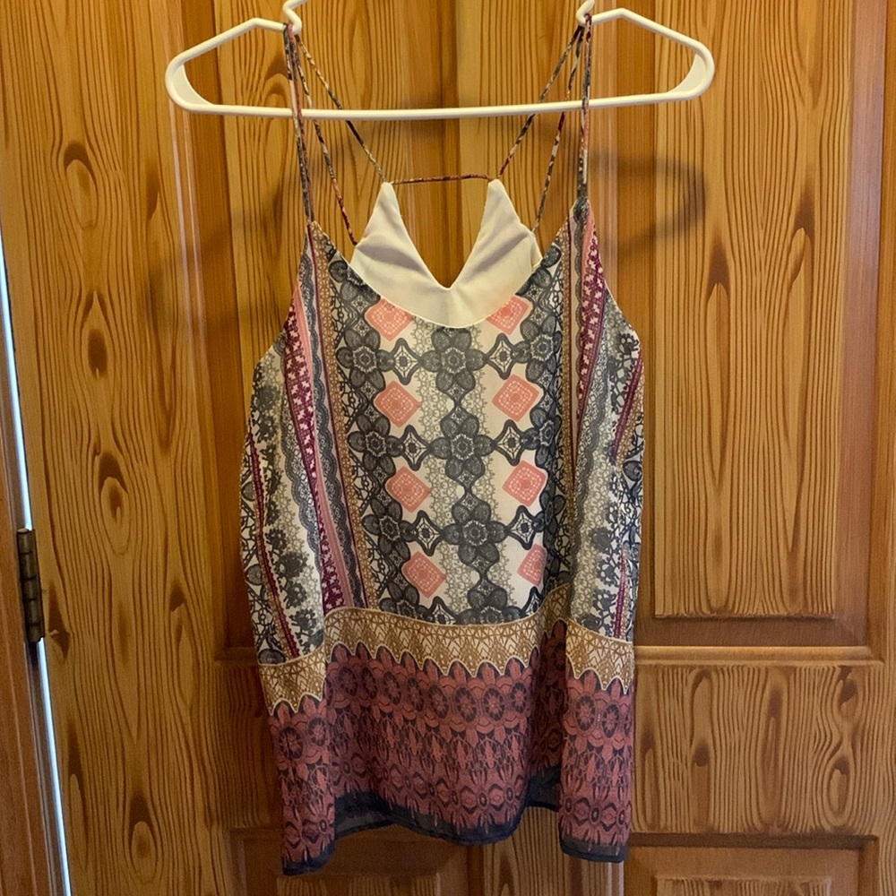 Tank top, strappy, NWT, pink, blue, maroon, S
